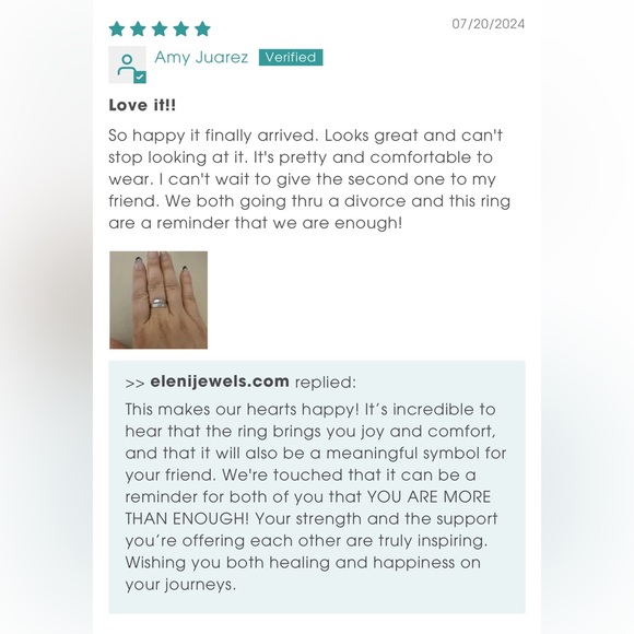 I Am Enough Empowerment Ring ๐ - Picture 4 of 16